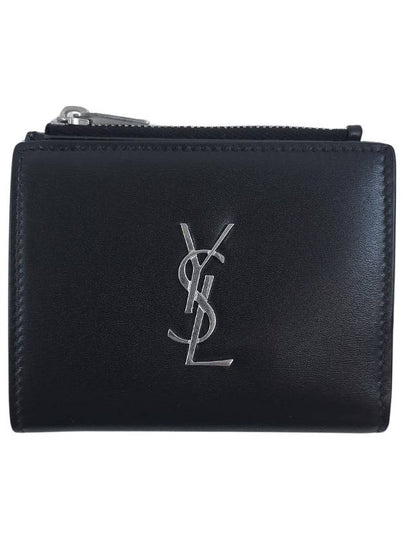 Monogram Half Wallet Black - SAINT LAURENT - BALAAN 2