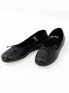 Women's Logo Leather Ballerinas Black - MIU MIU - BALAAN 4