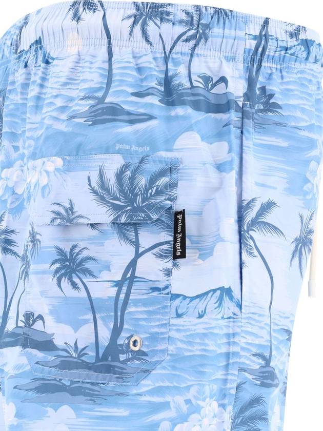 Sunset Graphic Print Swim Shorts PMFD002S24FAB0034949 - PALM ANGELS - BALAAN 5