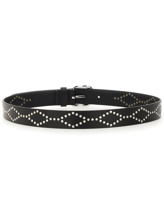 Liliana Studded Leather Belt Black - ISABEL MARANT - BALAAN 4