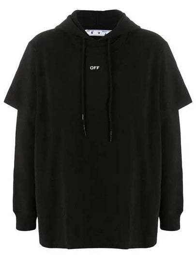 Arrow Layered Hoodie Black - OFF WHITE - BALAAN 2