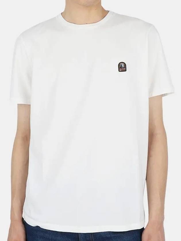 Men's Logo Patch Round Ivory Short Sleeve PM TEE BT02 505 - PARAJUMPERS - BALAAN 3