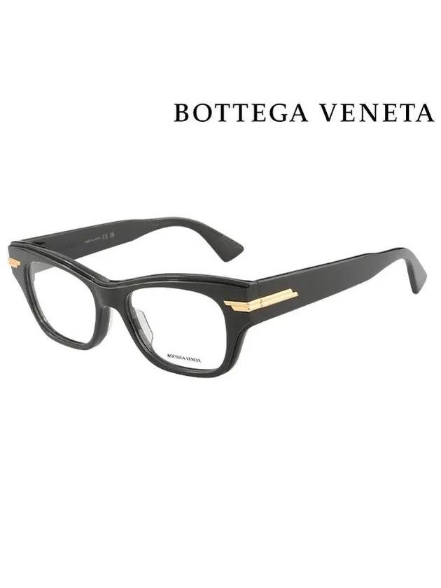 Eyewear Gold Detail Square Eyeglasses Black - BOTTEGA VENETA - BALAAN 2