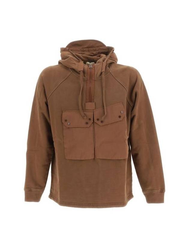 Felpa Chiusa Cappuccio Garment-Dye Hooded Anorak Brown - TEN C - BALAAN 2