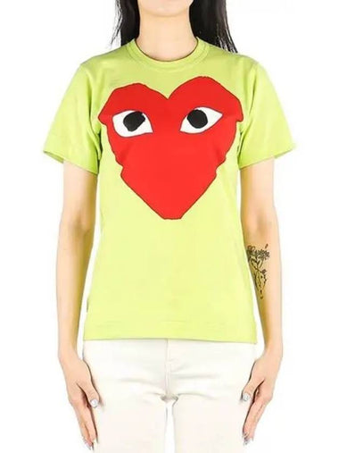 Women s Short Sleeve T Shirt P1T273 GREEN 270053 - COMME DES GARCONS PLAY - BALAAN 1