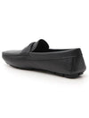 Triangle Logo Saffiano Driving Loafers Black - PRADA - BALAAN 4