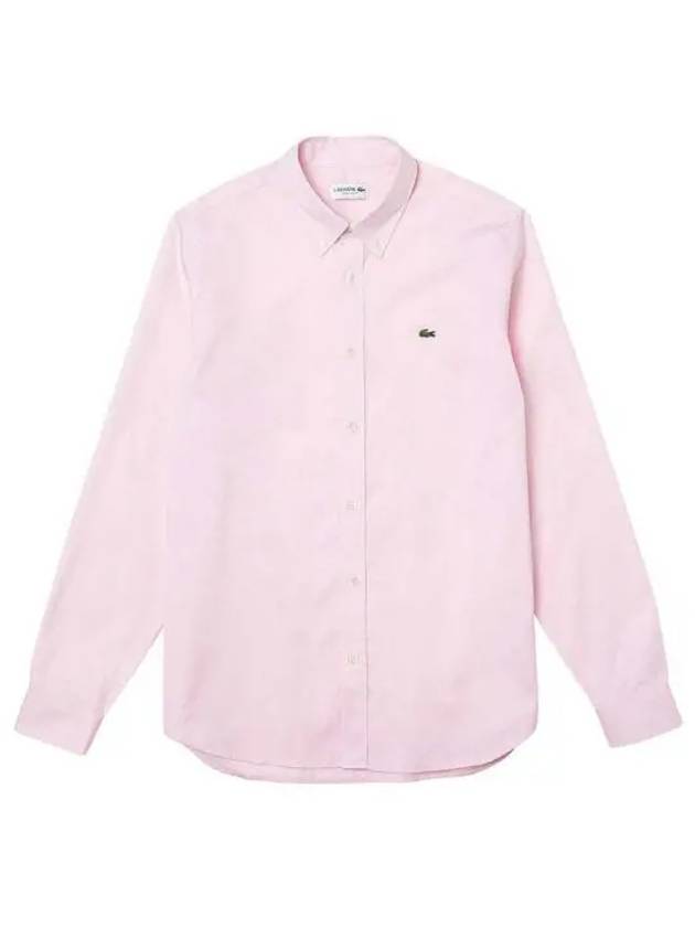 Men's Regular Fit Premium Long Sleeve Shirt Pink - LACOSTE - BALAAN 2