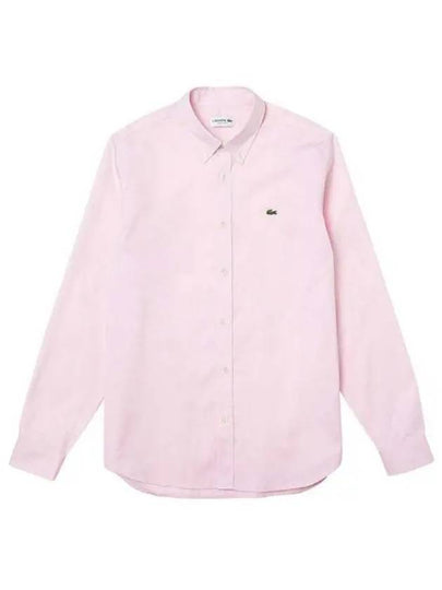 Men's Regular Fit Premium Long Sleeve Shirt Pink - LACOSTE - BALAAN 2