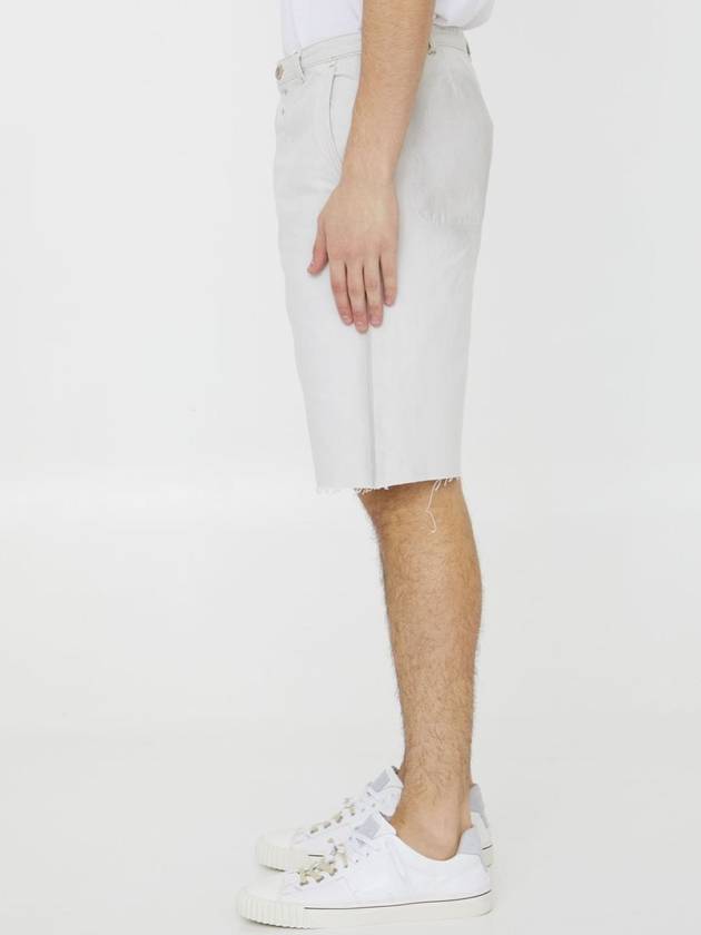 Cotton Denim Shorts White - MAISON MARGIELA - BALAAN 4