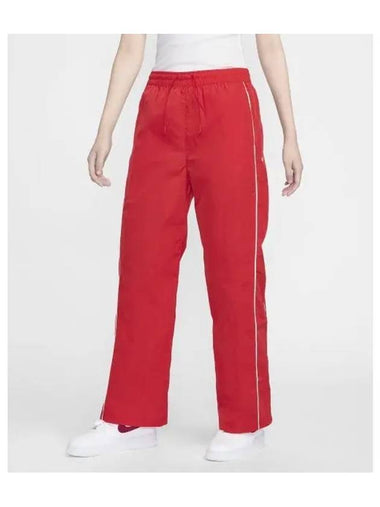 Windrunner High Waist Woven Open Hem Pants W University Red FV7656 657 - NIKE - BALAAN 1