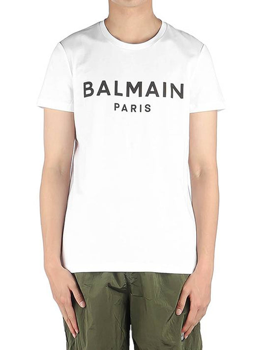 Logo Print Short Sleeve T-Shirt White - BALMAIN - BALAAN 2