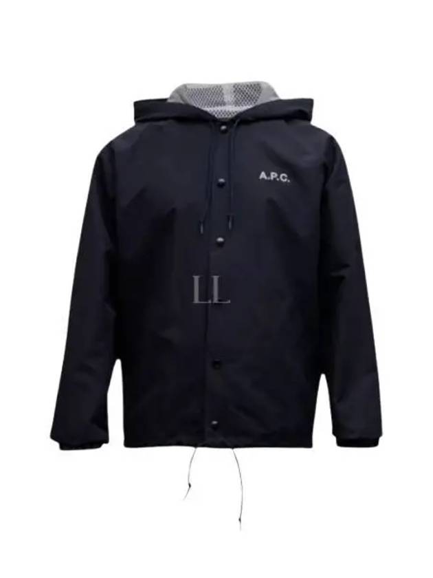 Greg Logo Print Windbreaker Navy - A.P.C. - BALAAN 2