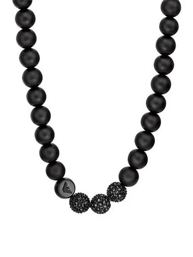 Stainless Steel Necklace Black - EMPORIO ARMANI - BALAAN 1