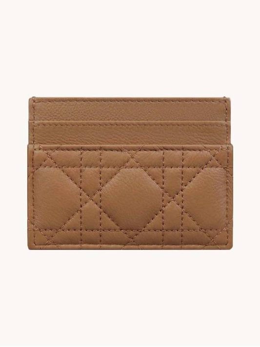 Women s Caro 5 slot leather card wallet gold plated brown S5130UWHC D733 - DIOR - BALAAN 2