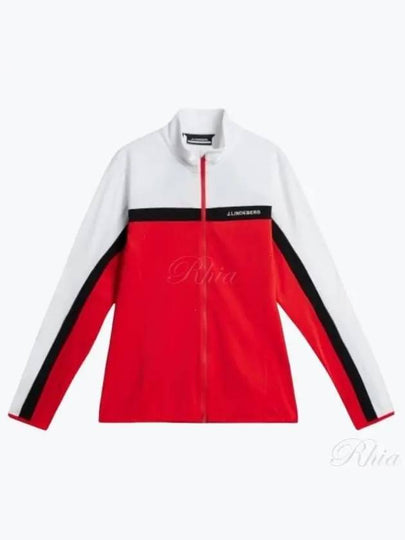 Jarvis Mid Layer Zip-Up Jacket Fire Red - J.LINDEBERG - BALAAN 2