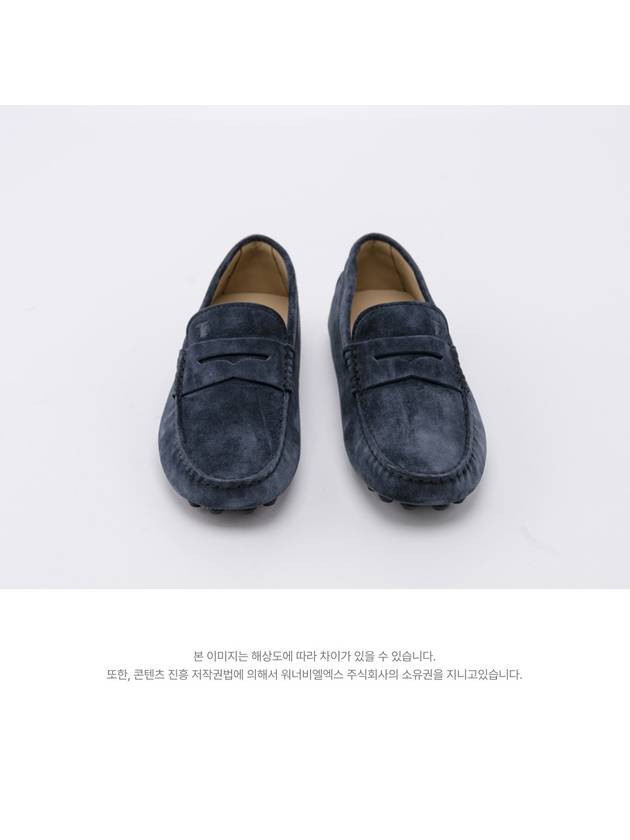 Gommino Bubble Suede Driving Shoes Blue - TOD'S - BALAAN 3