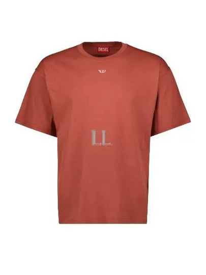 Oval D Logo Cotton Short Sleeve T-Shirt Red - DIESEL - BALAAN 2