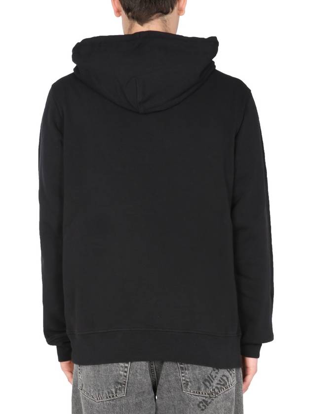 logo print hood black - DIESEL - BALAAN 4