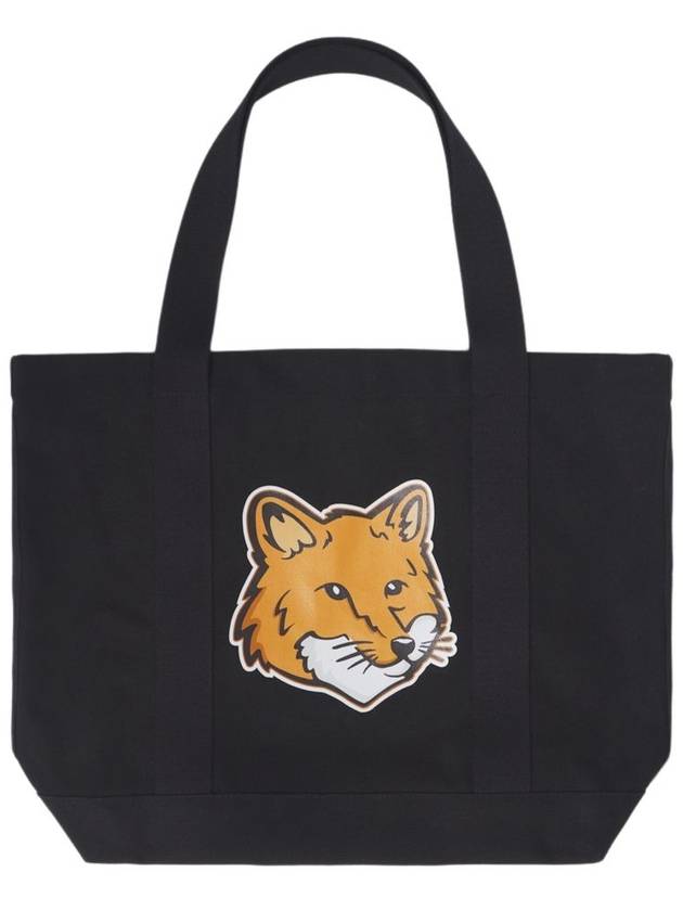 Fox Head Print Tote Bag Black - MAISON KITSUNE - BALAAN 2