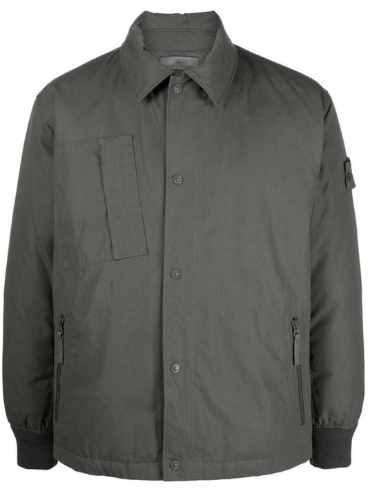 Ghost Piece O-Ventile Down Jacket Grey - STONE ISLAND - BALAAN 1