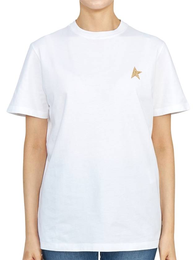 Star Printing Short Sleeve T-Shirt White - GOLDEN GOOSE - BALAAN 4