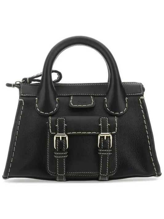 Women's Edith Leather Tote Bag Black - CHLOE - BALAAN 2