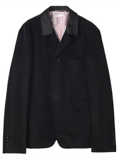 Men's Corduroy Button Up Cutaway Blazer Jacket Black - THOM BROWNE - BALAAN 2