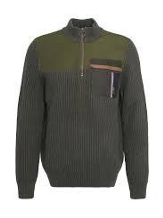 Miller Half-Zip Knit Top Olive - BARBOUR - BALAAN 2