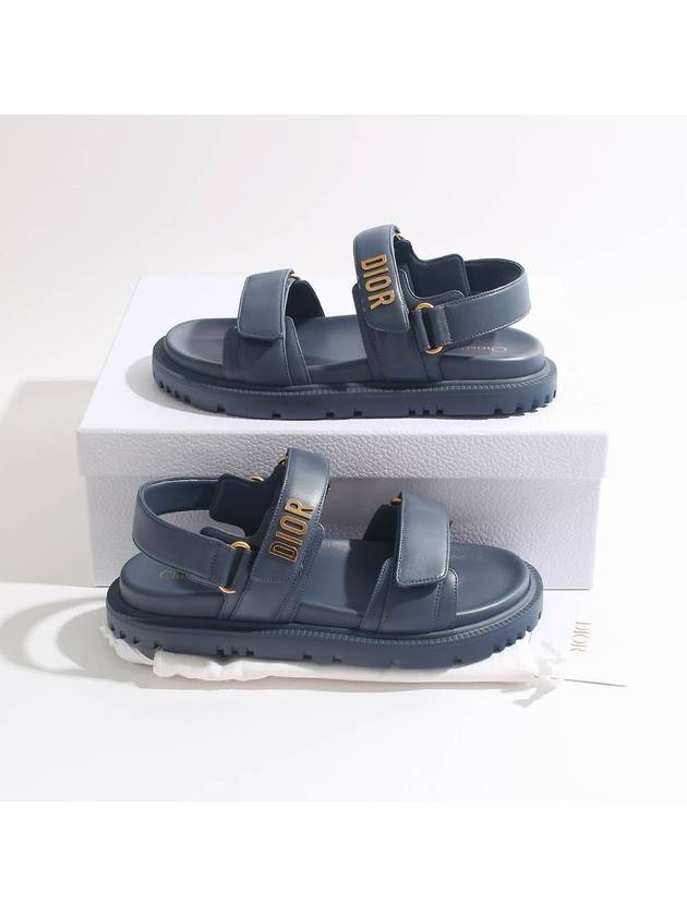 Dioract Strap Lambskin Sandals Midnight Blue - DIOR - BALAAN 7