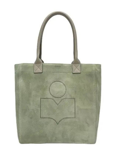 Small Yanky Logo Tote Bag Green - ISABEL MARANT - BALAAN 1