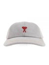 De Coeur Embroidery Ball Cap Jabel Grey - AMI - BALAAN 1