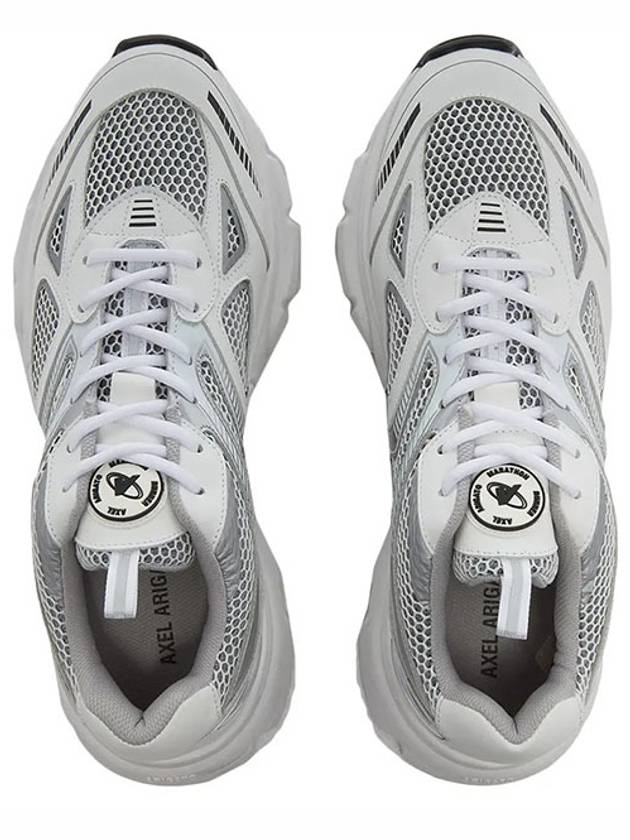 Men's Marathon Runner Low Top Sneakers White Silver - AXEL ARIGATO - BALAAN 4