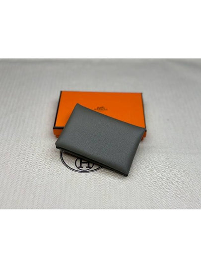 Calvi Card Wallet Gris - HERMES - BALAAN 2