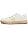 Downtown Nappa Leather Sneakers Ivory - PRADA - BALAAN 4