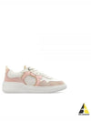 Gancini Leather Low Top Sneakers Pink - SALVATORE FERRAGAMO - BALAAN 2