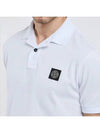 Pique Stretch Cotton Short Sleeve Polo Shirt White - STONE ISLAND - BALAAN 3