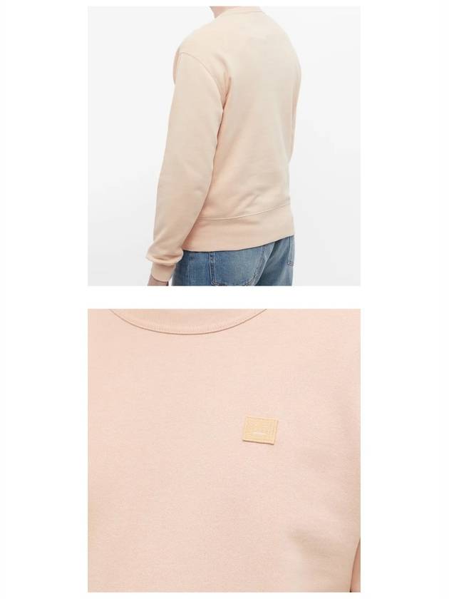 Face Patch Crew Neck Sweatshirt Powder Pink - ACNE STUDIOS - BALAAN 6