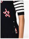 Women's 4 Bar Intarsia Knit Top Navy - THOM BROWNE - BALAAN 4