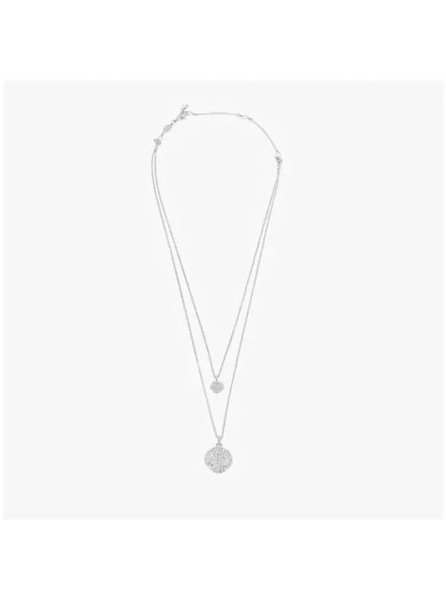 Sublima Layered Pendant Rhodium Necklace Silver - SWAROVSKI - BALAAN 3