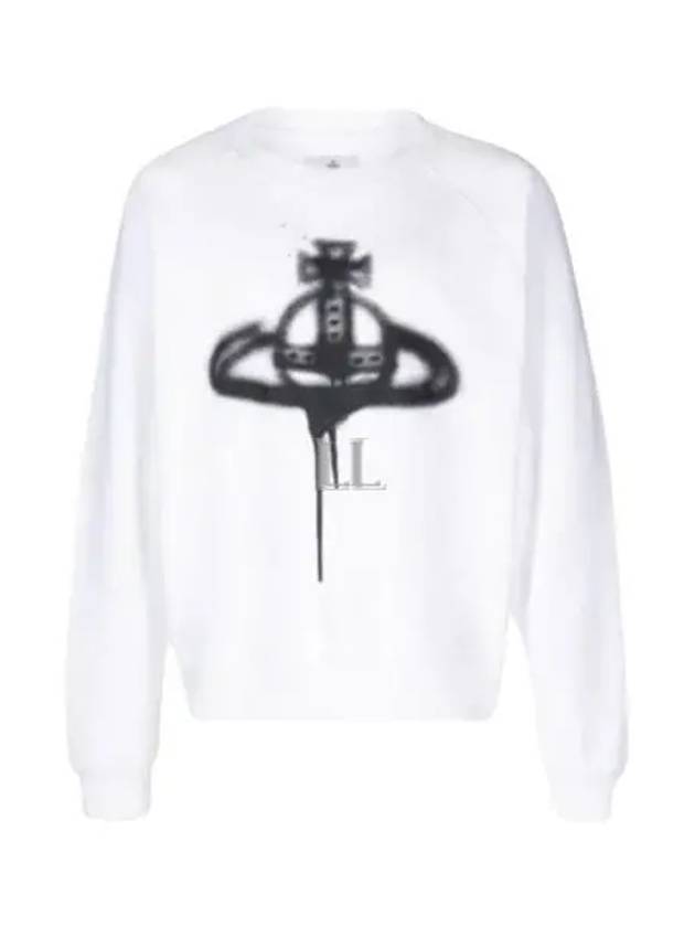 Spray ORB Logo Sweatshirt White - VIVIENNE WESTWOOD - BALAAN 2