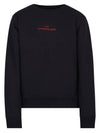 Embroidered Logo Cotton Sweatshirt Black - MAISON MARGIELA - BALAAN 1