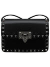 Rockstud Smooth Leather Small Shoulder Bag Black - VALENTINO - BALAAN 2