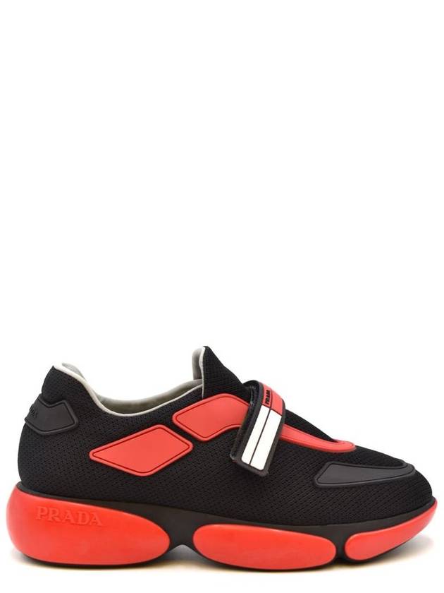 nylon low top sneakers black - PRADA - BALAAN 2