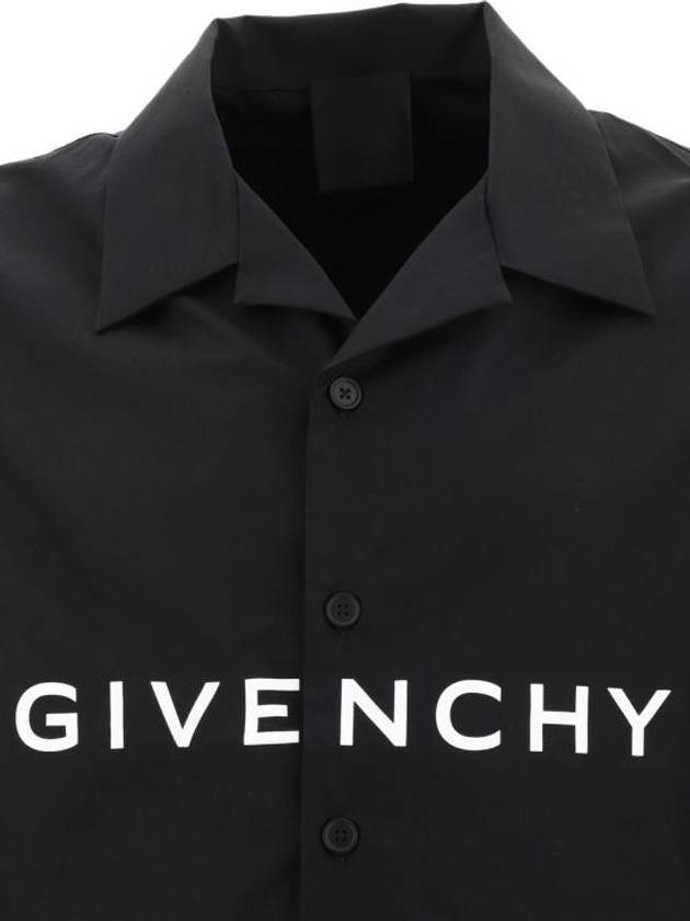 Poplin Hawaiian Short Sleeve Shirt Black - GIVENCHY - BALAAN 5