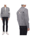 Crab Gem Icon Cotton Bomber Jacket Grey - THOM BROWNE - BALAAN 3