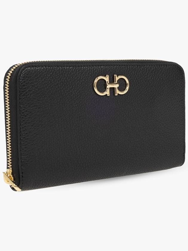 FERRAGAMO Leather Wallet, Women's, Black - SALVATORE FERRAGAMO - BALAAN 4