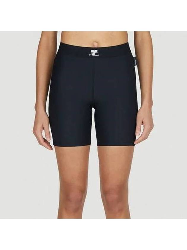 Logo Cycling Shorts Black - COURREGES - BALAAN 1