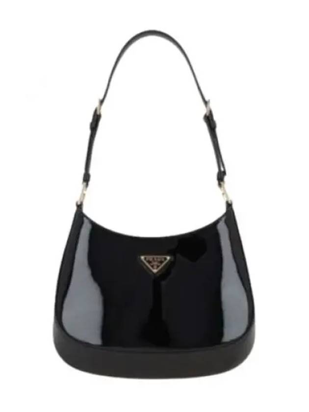 Cleo Patent Leather Shoulder Bag Black - PRADA - BALAAN 2