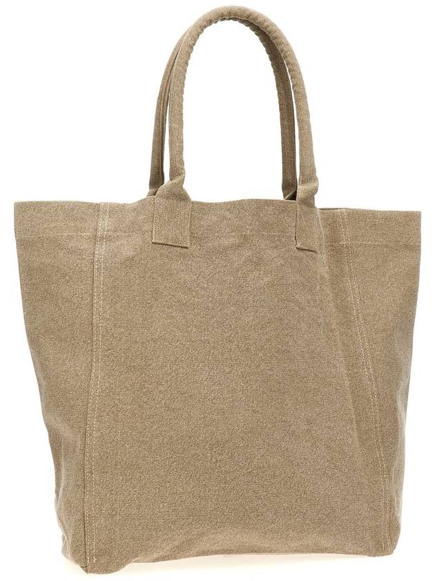 Yenky Embroidered Logo Large Shopper Tote Bag Beige - ISABEL MARANT - BALAAN 3