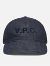 VPC Velvet Logo Denim Ball Cap Blue - A.P.C. - BALAAN 2